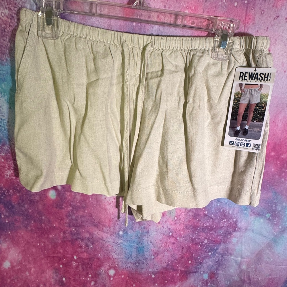 Rewash Light Tan High Waist Women's Shorts